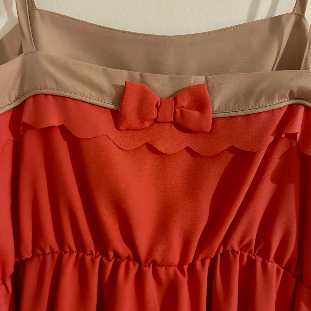 LC Lauren Conrad Orange Spaghetti Strap Sundress - Picture 4 of 6